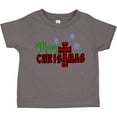 thumbnail image 3 of Inktastic Merry Christmas Buffalo Plaid Cross with Snowflakes Boys or Girls Toddler T-Shirt, 3 of 5