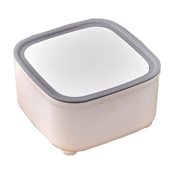 CASAFUN Mini Desktop Trash Can with Lid,Small Garbage Bin for Compact Spaces Under Tables & Counters,Miniature Wastebasket for Office Kitchens Bathrooms Bedrooms Dorms