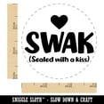 thumbnail image 2 of Sealed With a Kiss Heart Love Self-Inking Rubber Stamp Ink Stamper - Yellow Ink - Small 3/4 Inch, 2 of 7