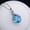 Aquamarine necklace, variant on New 925 Sterling Silver Stone Pendant Chain Natural Amethyst & Aquamarine Necklace