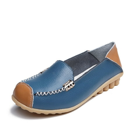 

Women‘s Solid Color Flats Shoes Non-slip Round Toe Slip On Loafers Casual Walking Moccasins Shoes