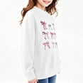 thumbnail image 4 of NAISIBABY Girls' Sweatshirts,Round Neck Fleece-Lined Thickened Long-Sleeve Pullover Sweatshirt White Size 12, 4 of 5