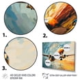 thumbnail image 3 of Designart "Blue Plane Under Abstracted Cloud" Transportation Floater Framed Canvas Wall Art, 3 of 7