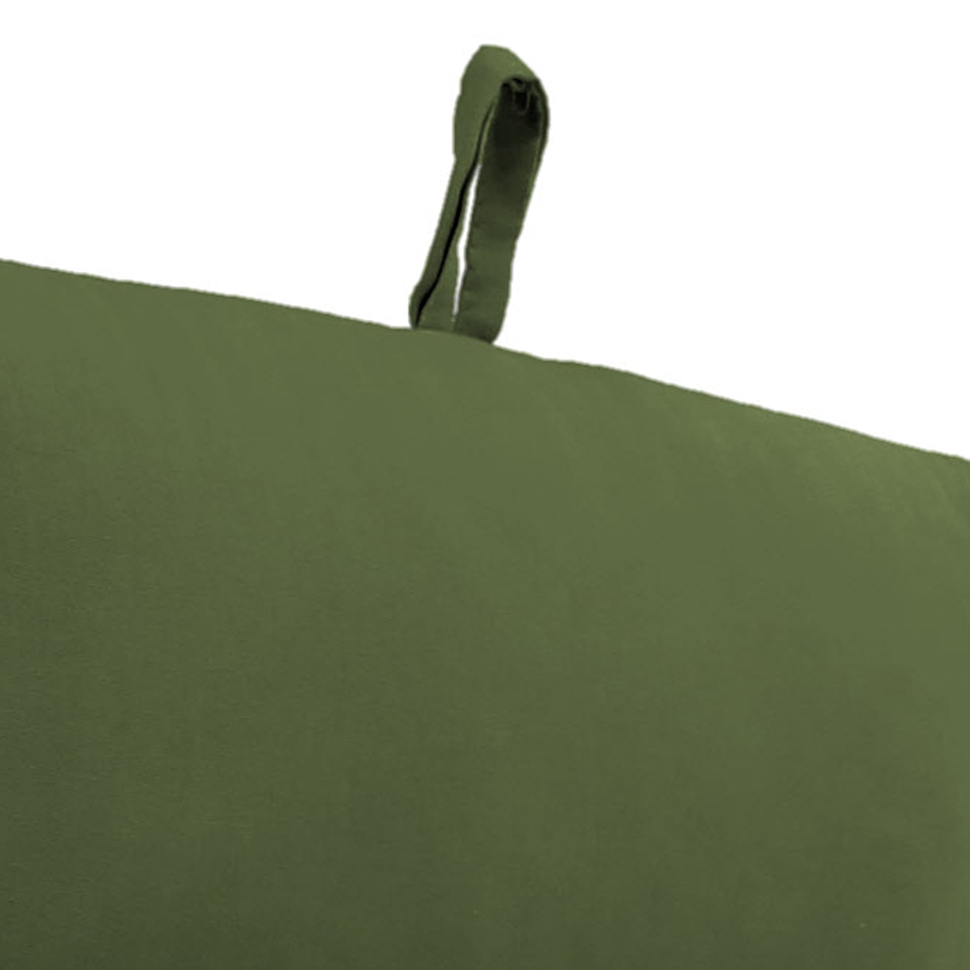 Jordan Manufacturing 44" x 22" Veranda Hunter Green Solid Rectangular Outdoor Chair Cushion with Ties and Hanger Loop