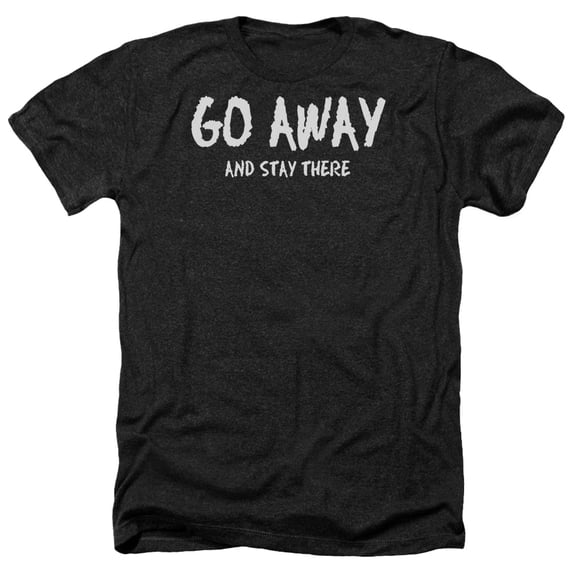 - Go Away - Heather Short Sleeve Shirt - XX-Large