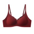thumbnail image 3 of DuoJiaJ Seamless Adjustable Uplift Bra Side Spill Wire Push Up Sag Thin Comfort Bra Bras for Women Red, 3 of 3