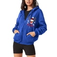 thumbnail image 2 of Puntoco Mujeres Casual Impreso Pullover Manga Larga Con Capucha Bolsillo Blusa Tops Sudaderas Liquidación Puntoco Puntoco-1363, 2 of 6