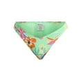 thumbnail image 3 of No Boundaries Women's Floral High Leg Low V Waist Swim Bottoms, Sizes XXS-XXL, 3 of 5