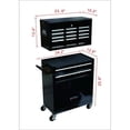 thumbnail image 4 of High Capacity Rolling Tool Chest with Wheels and Drawers, 8-Drawer Tool Storage Cabinet with Large Storage Cabinet and Adjustable Shelf Black, 4 of 8