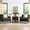 Olive Green, variant on 38" Accent Chair with Casters | Medium-Firm Seating for Mobility | Crafted from Kiln-Dried Wood and Linen | Removable Cushions for Convenience