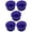 Purple, variant on Austin Planter 7" Round Black Plastic Plant Pot with Drainage Holes