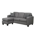 thumbnail image 2 of ViscoLogic CAMBRIDGE [MADE-IN-CANADA] Canapé Réversible de Style Mi-Siècle et chaise Longue Flottante (Charbon), 2 of 4