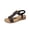 Black, variant on Narveanno Wedge Sandals for Women Bohemia Rhinestone Open Toe Roman Heel Summer Dressy Women's Beach Casual Shoes Gold 7.5