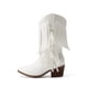 thumbnail image 2 of Botas de Vaquera para Niñas DREAM PAIRS Blancas con Flecos Talla 3, 2 of 6