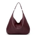 thumbnail image 6 of Faraee Hobos Bags for Women Soft Leather Shoulder Handbag Slouchy Tote Purses Stylish Crescent Casual Work Top Handle Satchel Wine, 6 of 7