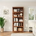 thumbnail image 6 of Richya Modern Walnut 6-Tier Bookshelf – Open Storage Bookcase for Living Room, Study, Office, 6 of 7