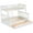 White + Pine + Bunk, variant on [Luckynote]Twin over Full Bunk Bed with Drawers, Convertible Beds, Gray