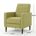 thumbnail image 4 of Mason Mid-Century Modern Indoor Fabric Recliner, Muted Green, 4 of 10