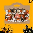 thumbnail image 4 of Konghyp Halloween Beaded Bracelets Set, Gothic Layered Stackable Bracelets with Pumpkin, Ghost & Web Design, Stretchable Jewelry for Halloween Party Accessories, 4 of 6
