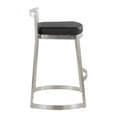thumbnail image 5 of LumiSource Stainless Steel, Black PU Fuji DLX Counter Stool - Set of 2, 5 of 6
