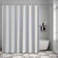 thumbnail image 3 of Shower Curtain Blue Stripes Bathroom Curtains with Hooks, Waterproof Fabric White Lines Lines Bath Shower Curtains Set for Bathroom Bathtubs Decor 36x72 Inch, 3 of 9