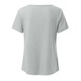 thumbnail image 5 of Only Moment Modal Casual Top Polyurethane fiber Square Collar Women's Short Sleeve Tops Fashion Clothing Resort Wear 2026 Grey,M, 5 of 5