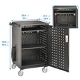 thumbnail image 3 of ECR4Kids 30-Bay Media Charging Cart for Classroom Storage, Technology Trolley, Black, 3 of 10