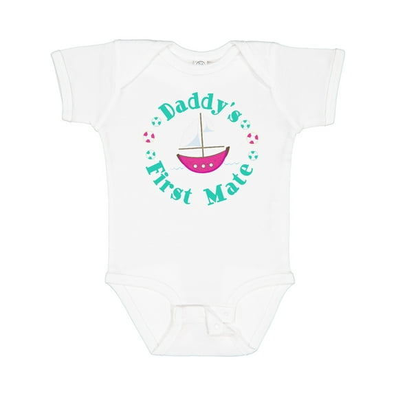 Inktastic Daddys First Mate (girl) Girls Baby Bodysuit