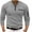 Gray, variant on PuLe Mens Henley Men's 3/4 Zipper Long Sleeved Top With Arm Zipper Men's Striped Long Sleeved Sports Top Solid Color Long Sleeved Stand Up Collar Top/shirt