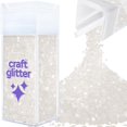 thumbnail image 1 of Hemway Craft Glitter Shaker 110 G / 3,9 Oz Glitter Para Manualidades Vasos De Resina Uñas Pintura Decoración Festival Cosmético Cuerpo - Súper Grueso (1/8"" 0,125"" 3 Mm) - Blanco Iridiscente, 1 of 5