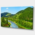 thumbnail image 2 of Green Mountains and River - Landscape Canvas Art Print, 2 of 4