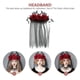thumbnail image 4 of Veil Crown Headband Cosplay Events Photo Props Cloth Multi Color Crown Shape 1Set, 4 of 4