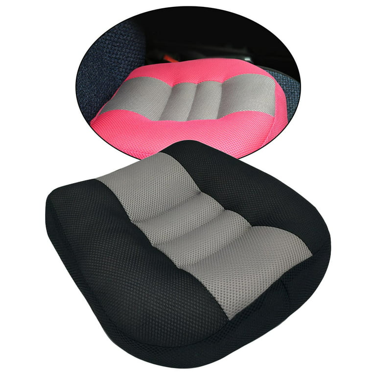 Adult Car Driver Seat Cushion Boost Mat Breathable Mesh Portable Angle Black