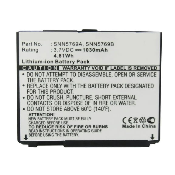 Batteries N Accessories BNA-WB-L8335 Cell Phone Battery - Li-ion, 3.7V, 1030mAh, Ultra High Capacity Battery - Replacement for Motorola BC70, SNN5769A, SNN5769B Battery
