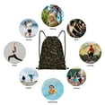thumbnail image 6 of Honeii Gold Pinecone Merry Christmas Print Drawstring Backpack,Drawstring Bags String Backpack Gym Cinch Sack Backpack Sport Bag Draw-Medium, 6 of 6