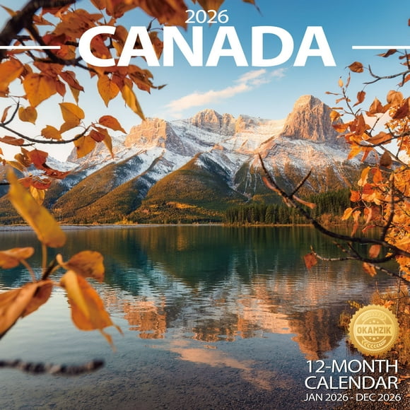 Calendario de Pared Calendario Planificador 2026: Calendario de Pared Mensual Colgante de Canadá con Bloques Grandes para Organizar y Planificar, Horario Académico, Hogar, Oficina y Familia, Papel Grueso y Resistente