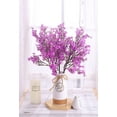 thumbnail image 3 of Zukuco Gypsophila Artificial Flowers Babys Breath Silk Fake Bush Flowers Bouquet Floral Arrangement Home Wedding Party Decorations Decor (6PCS, Purple), 3 of 8