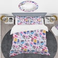 thumbnail image 2 of Designart 'Abstract Retro Geometric Pattern I' Mid-Century Modern Duvet Cover Set, 2 of 4