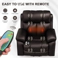 thumbnail image 2 of YONISEE Oversized Lift Chairs Recliner for Elderly with Massage and Heat, Overstuffed Wide Recliners, Recliner Chairs for Adults, Heavy Duty and Safety Motion with 2 Concealed Cup Holders, USB Ports, 2 of 5