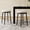 White, variant on 24.75" Modern Stools with Plastic Adjusters for Stability / Suitable for Uneven Floors