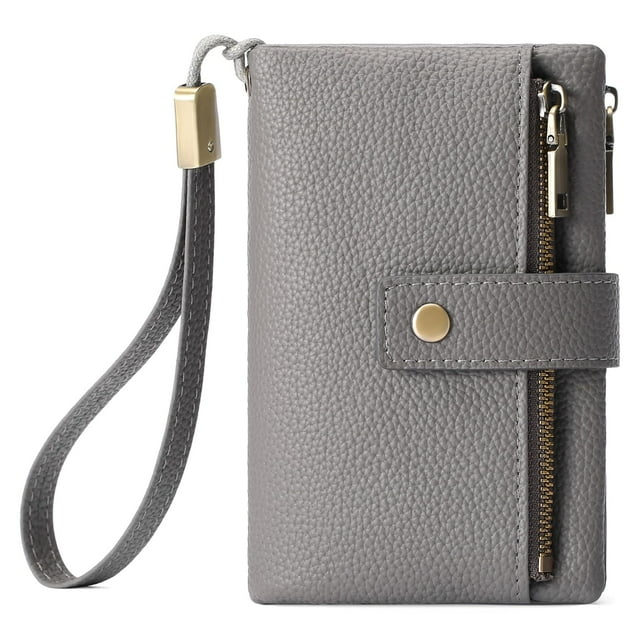SENDEFN Small Womens Wallet Leather Bifold Card Holder RFID Blocking with Zipper Coin Pocket
