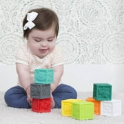 Infantino Squeeze and Stack BPA-Free Plastic Toy Blocks, Multicolor, 8-Piece Set