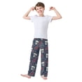 thumbnail image 3 of Wobogo Rose Art Skull Long Pajama Pants Bottoms Soft Sleepwear with Pockets, 3 of 9