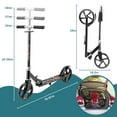 thumbnail image 4 of Fenbeli 200mm Black Scooter, Commuter Scooter Height Adjustable, Folding Kick Scooter for Teens & Adults, 4 of 7