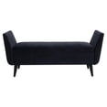 thumbnail image 3 of Jennifer Taylor Home Duff Mid-Century Modern Entryway Storage Bench Black, 3 of 10