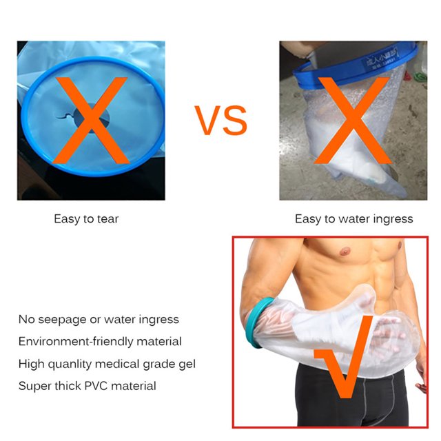 Woundprotector,Adult short arm blue Bathingwaterproofcover World-Class Design