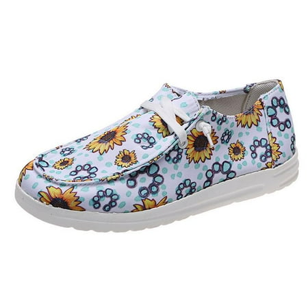 

Women Loafers Comfortable Floral Print Casual Walking Flat Shoes