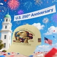 thumbnail image 4 of Eagle & Liberty United States 250th Anniversary Commemorative Hat USA Patriotic Baseball Cap Embroidered Printed Adjustable, Unisex, Tribute Gift for Veterans, Men, Women, 1766-2026, 4 of 7