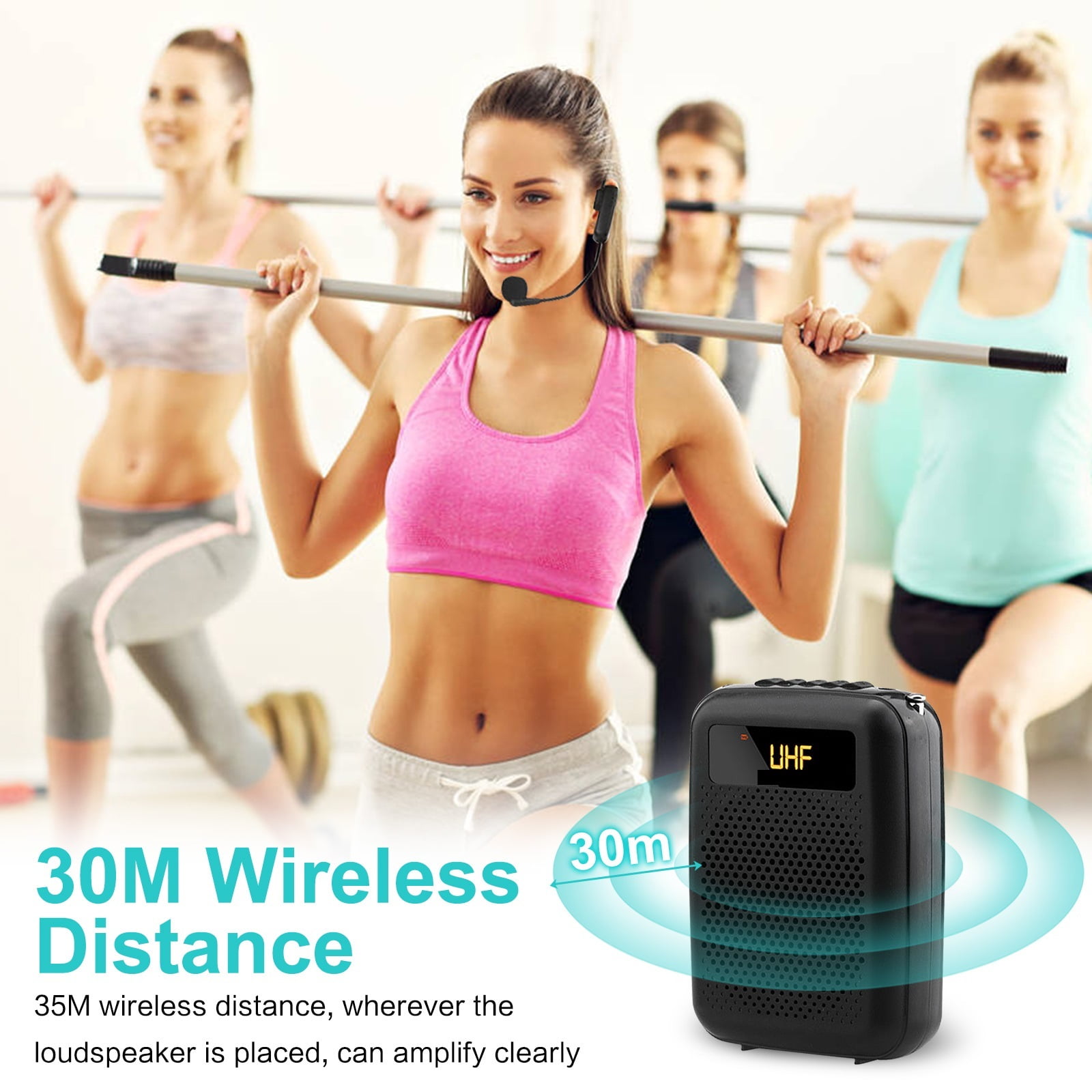 Voice Amplifier 12W 2200mAh Multifunctional Portable Bluetooth-compatible Voice Speaker ,Crystal-Clear Sound