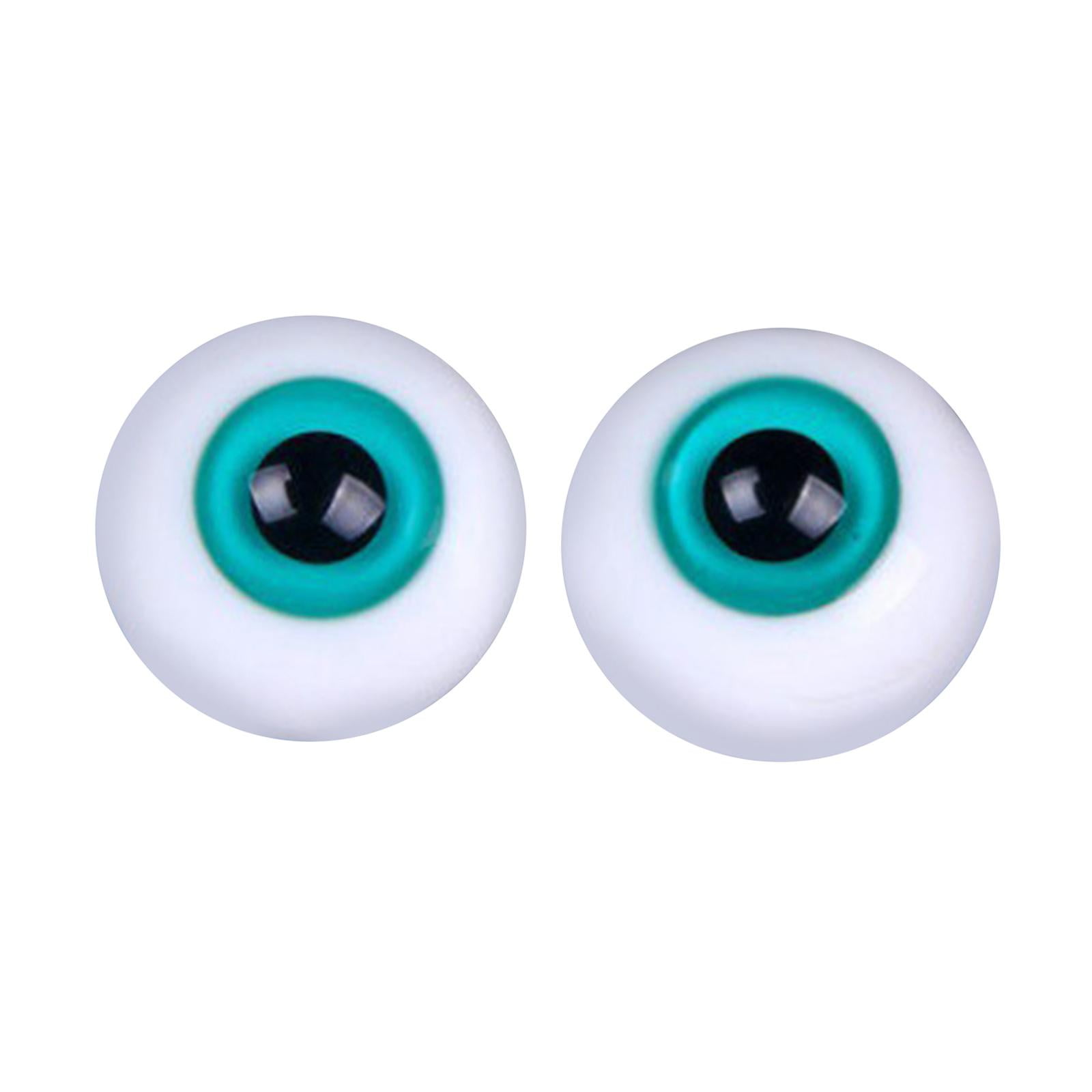 2 Pieces Realistic Doll Eyes, Wiggle Eyes (6 mm) Art Crafts, Eyeball for Doll Making Jewelry